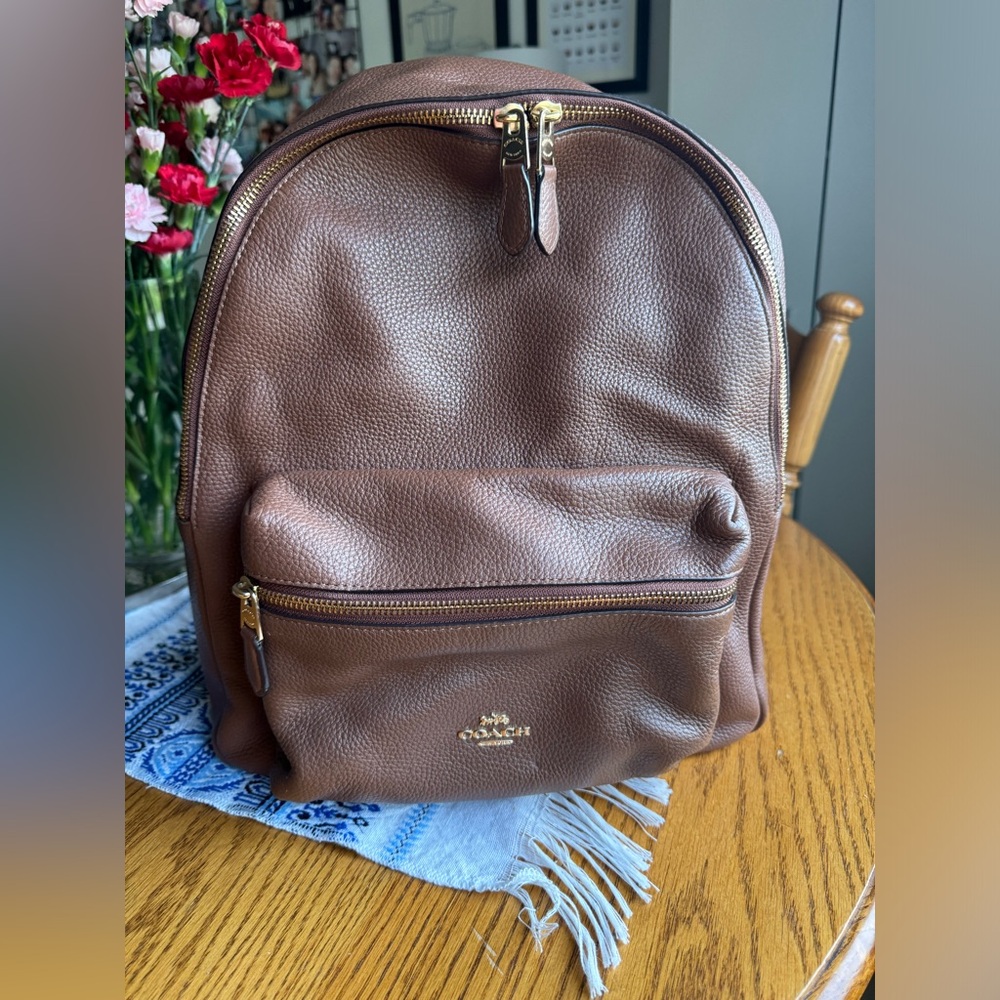 Coach Medium Tan Court Backpack